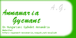 annamaria gyemant business card